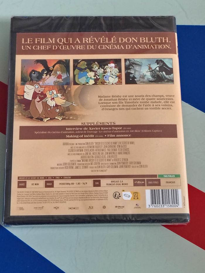 Blu Ray Brisby et Le Secret de NIMH (Don Bluth, Animation, Culte) - photo numéro 2