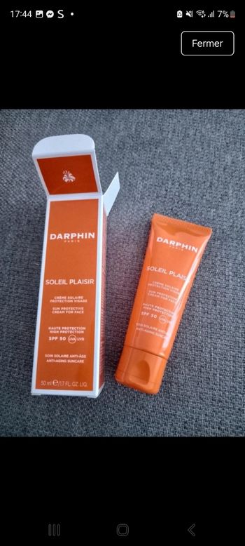 Creme solaire protection visage 