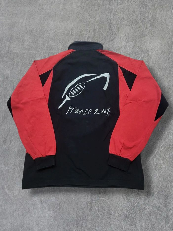 Polo manches longues long sleeve officiel Coupe du monde de rugby 2007 logos brodés - L - photo numéro 4