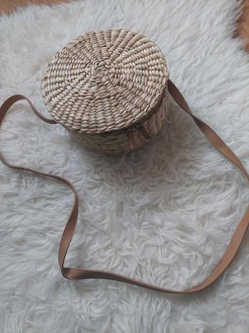 Sac bandoulière rond en paille Pimkie BE