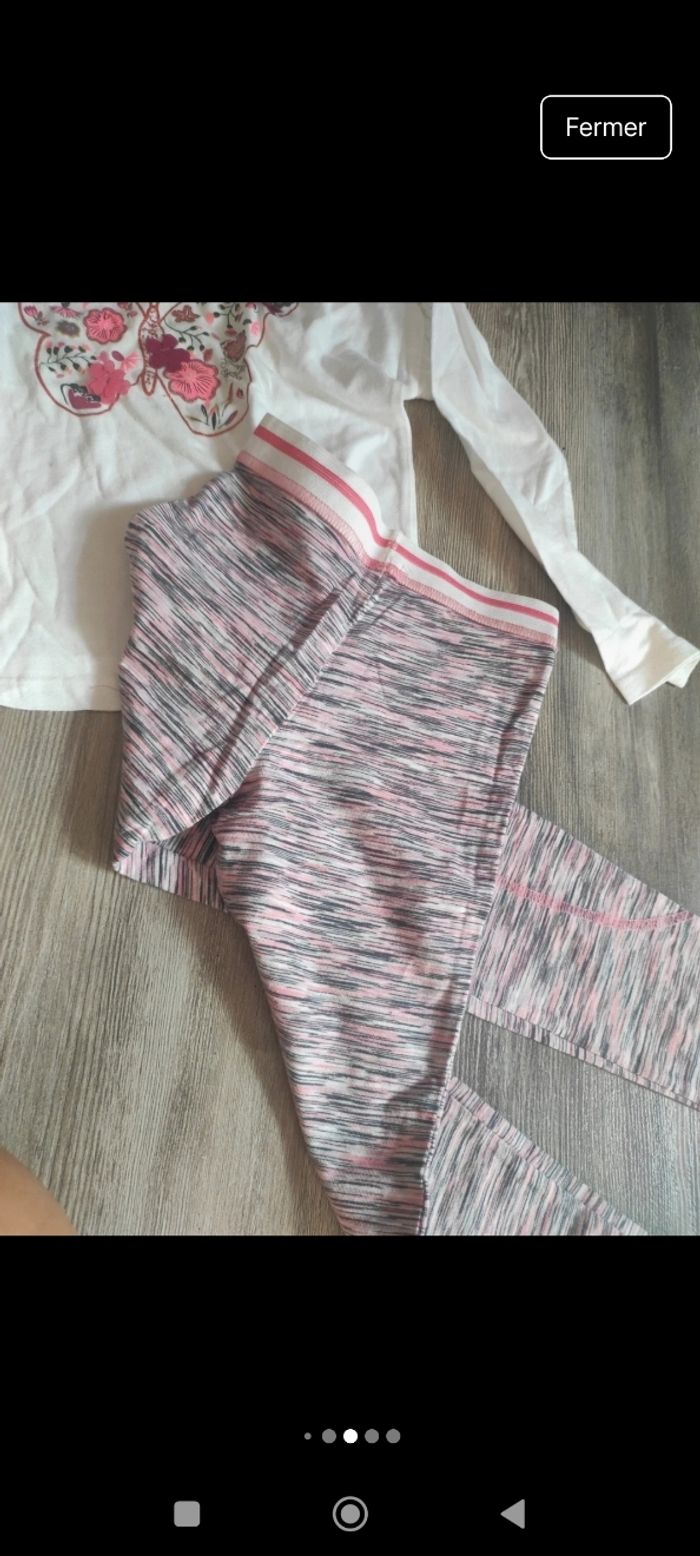 Lott legging et t-shirt manches longues imprimé papilllon - photo numéro 7