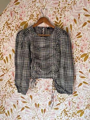 Blouse à carreaux bershka