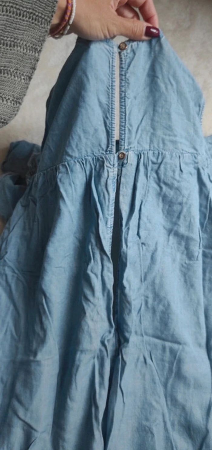 Robe combishort Zara Basic M bleu clair jeans tendance - photo numéro 6