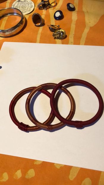 Lots de bracelets joncs en tissu