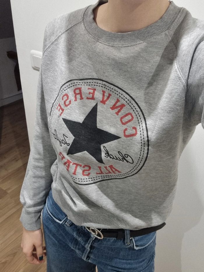 pull gris converse - photo numéro 2