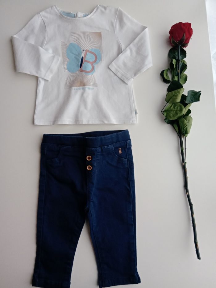 Joli ensemble bleu et blanc