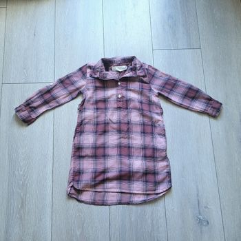 Robe chemise rose violet à carreaux. Fille 2 ans 1/2. Marque H&M