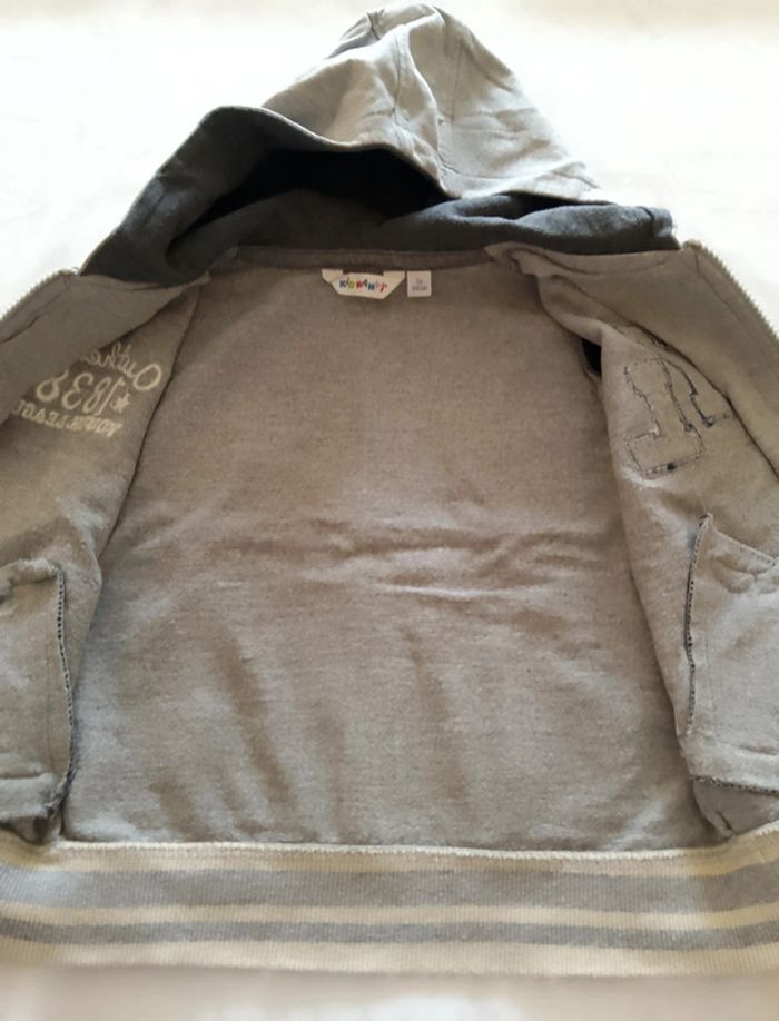 Gilet a capuche gris authentic - photo numéro 3