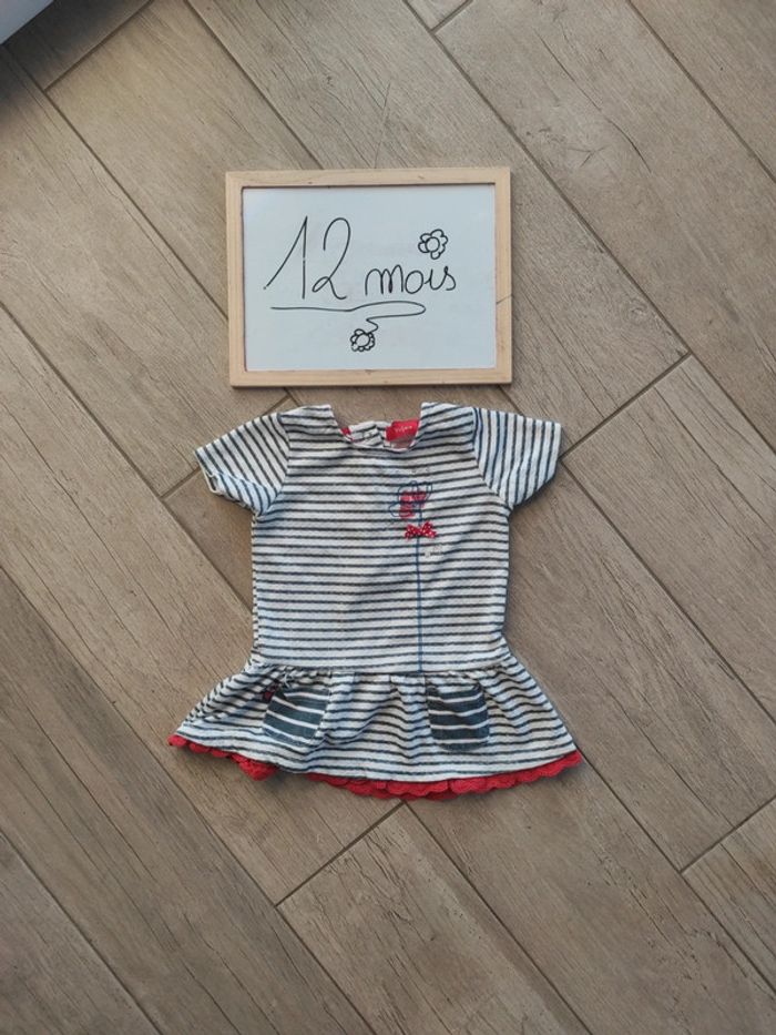 Robe courte marinière 12 mois neuve