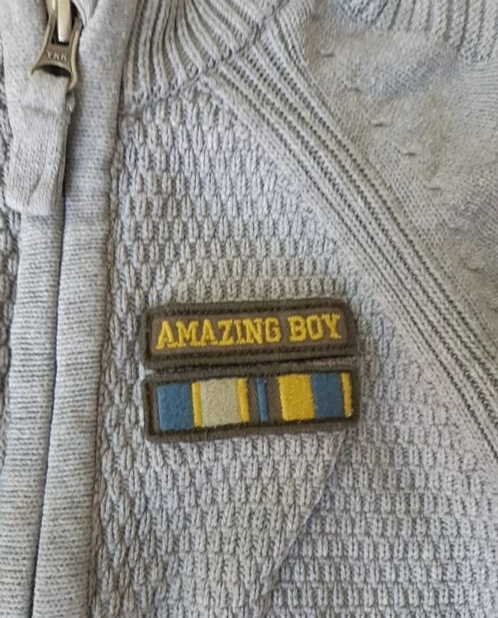 Gilet gris "Amazing Boy" 3 ans - photo numéro 3