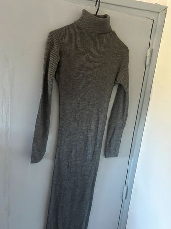 Robe pull longue côtelée avec col roulé • SHEIN • Taille unique