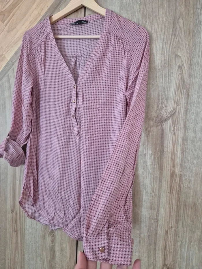 Chemise à carreaux rose taille 38 - photo numéro 2