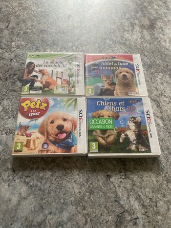 Lot jeux animaux 3ds