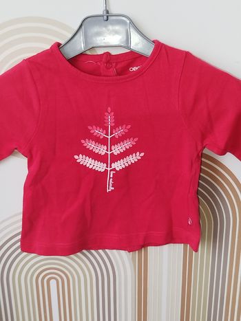 👶 Obaïbi Tee Shirt Fille 3 mois NEUF