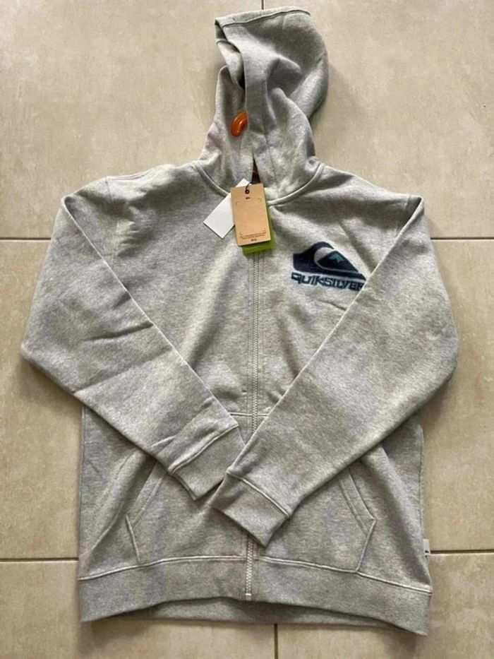 Sublime sweat zippé à capuche QuickSilver 14 ans - photo numéro 2