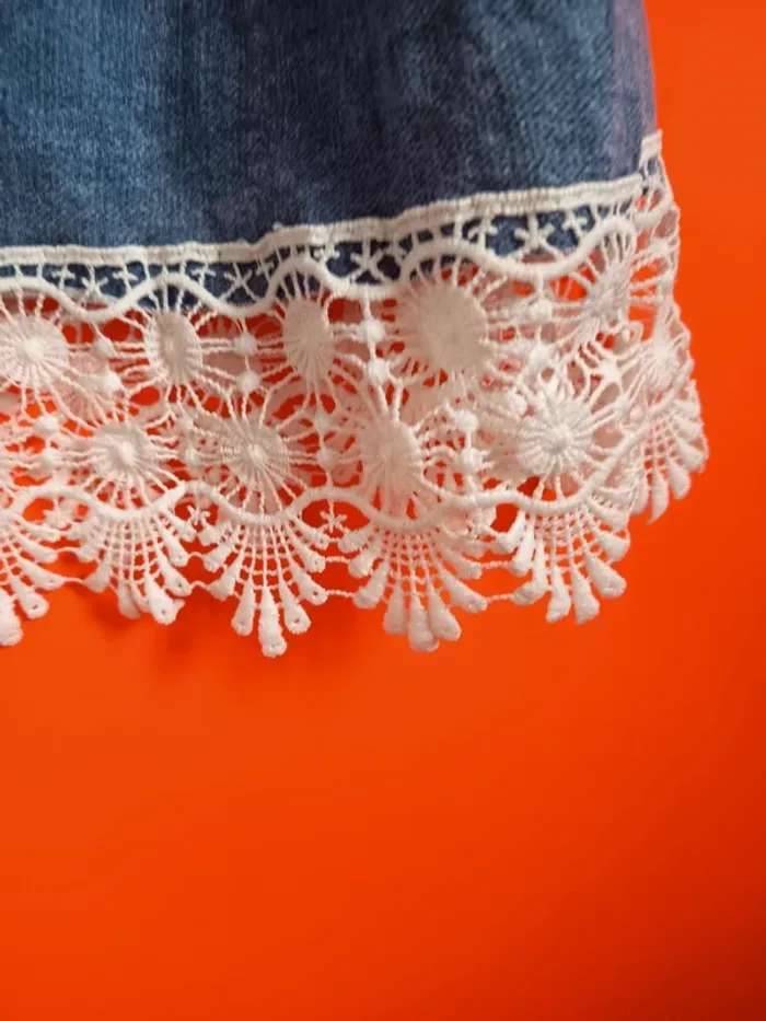 Tunique jean, dentelle (A408) - photo numéro 4