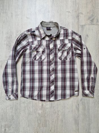 Chemise manches longues et retroussables neuve Sergent Major 10 ans à carreaux