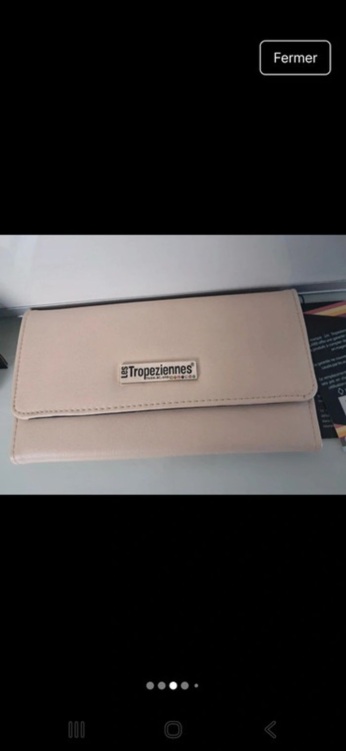 Les tropeziennes portefeuille neuf beige marine - photo numéro 3