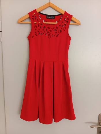 Robe rouge t34/36 Topshop