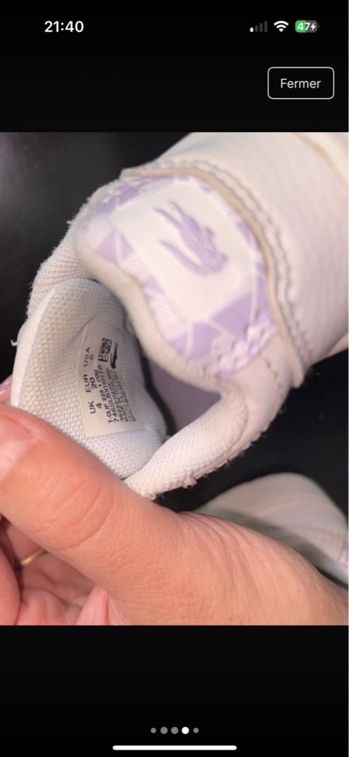 Basket Lacoste fille 🌸 - photo numéro 4