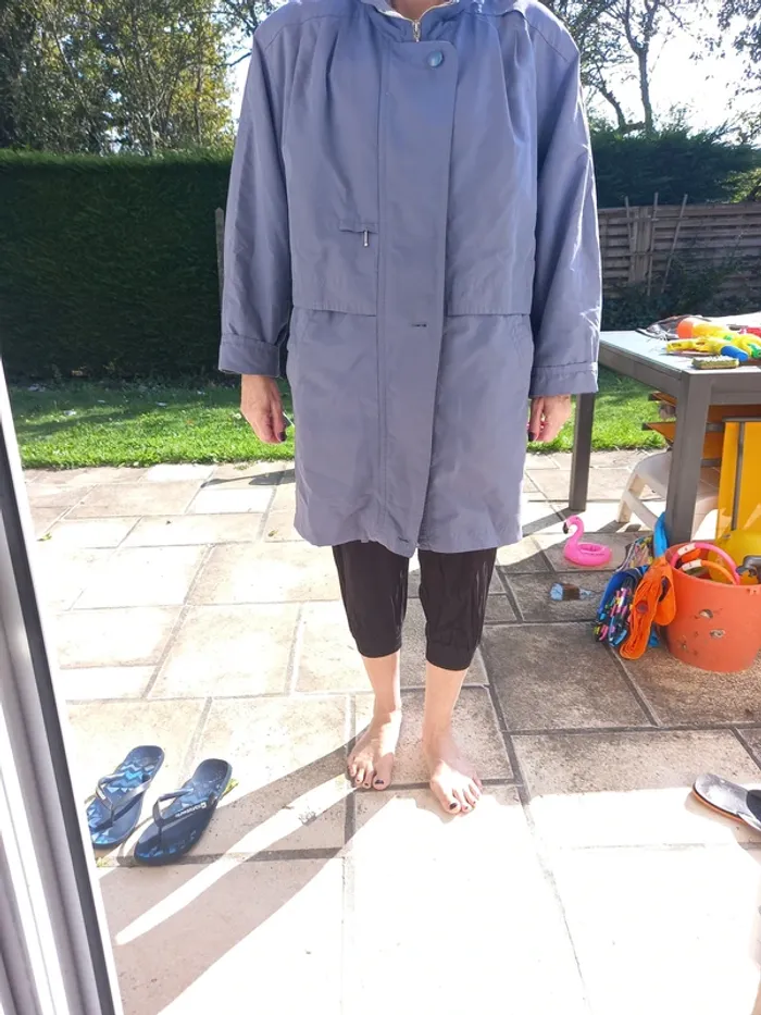 Veste imperméable t.46-48 gris bleu