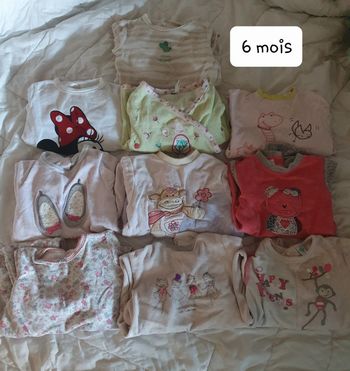 Lot de 10 pyjamas fille 6 mois