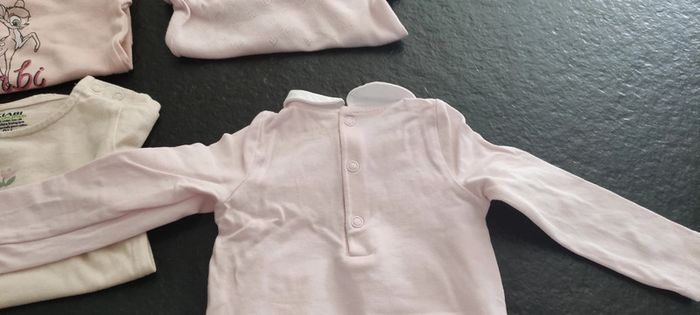 Lot 4 body manches longues bébé fille Disney Obaibi Kiabi Gémo 6 mois 68cm - photo numéro 2