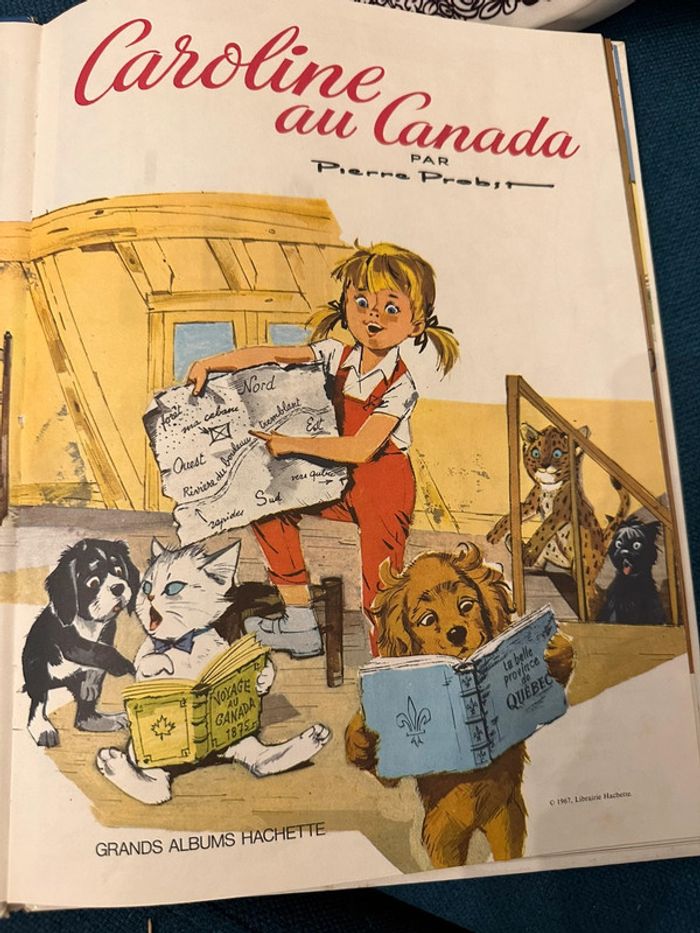 1968 Livre ancien Grands albums Hachette Caroline au Canada vintage ancien - photo numéro 5