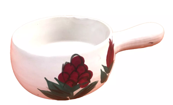 Poêlon à feu / Caquelon (résistant au four) Céramique à décor floral