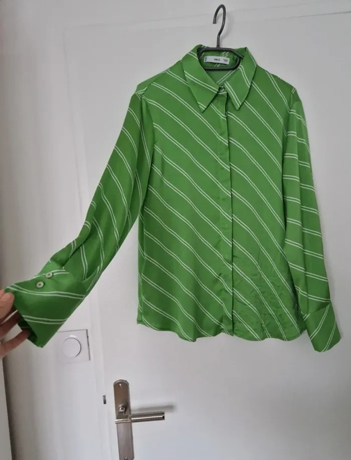 Chemise Mango verte - photo numéro 2