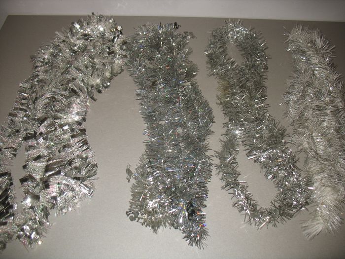 LOT DE 4 GUIRLANDES DE NOËL ARGENT - n°25