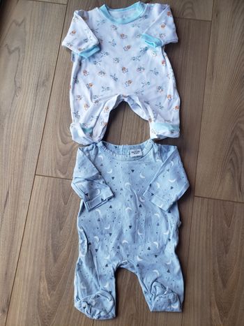 Lot pyjamas en coton 1 mois