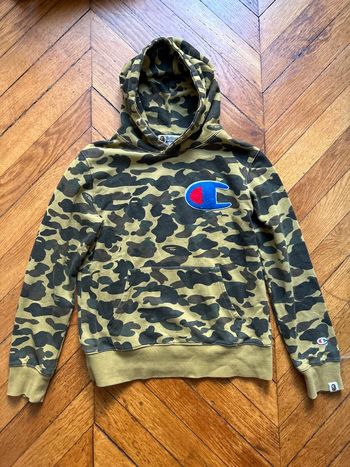 Magnifique sweat à capuche militaire A Bathing Ape 