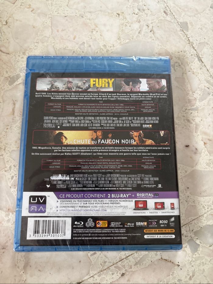 📀 Pack 2 Blu-Ray – Fury + La Chute du Faucon Noir (Neuf sous blister) - photo numéro 2