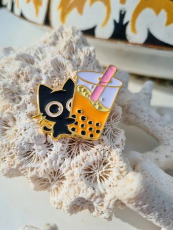 Superbe broche chat