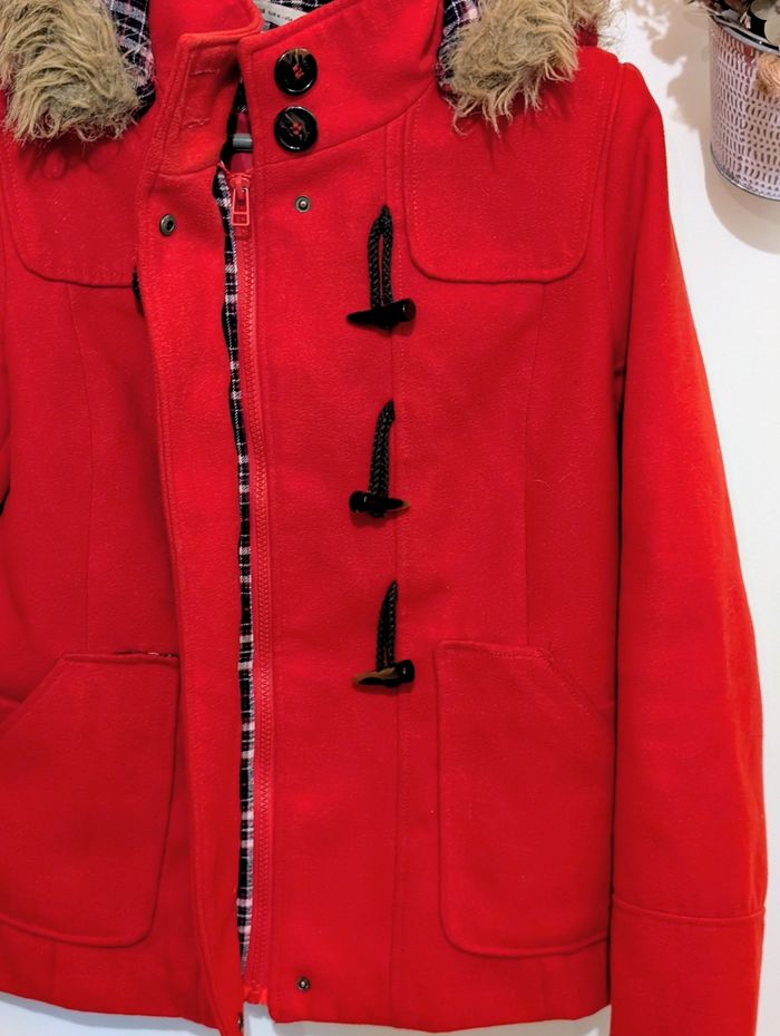 ❤️ Manteau rouge femme Stradivarius – Taille M - photo numéro 2