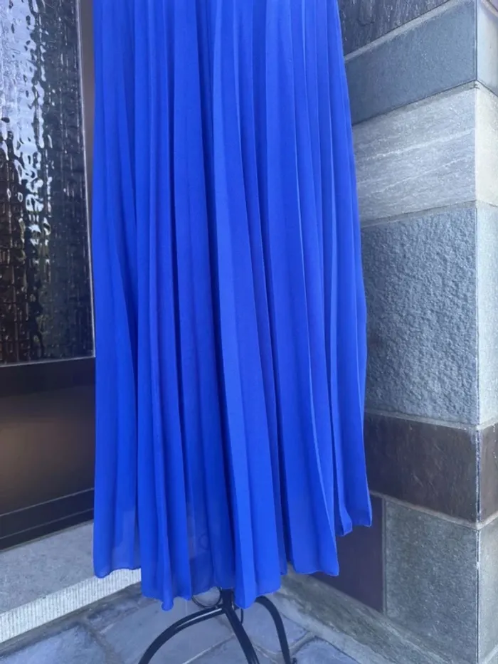 Jupe bleu plissée Amélie & Amélie - photo numéro 4