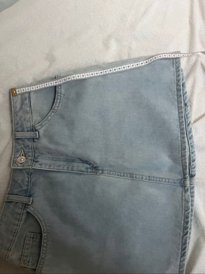 Jupe en jean bleu clair H&M taille 36 - photo numéro 5