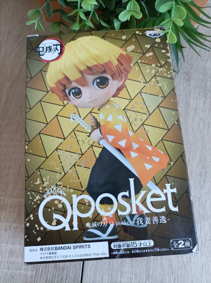 Figurine Zenitsu Agatsuma Demon Slayer Kimetsu no yaiba banpresto qposket Bandai
