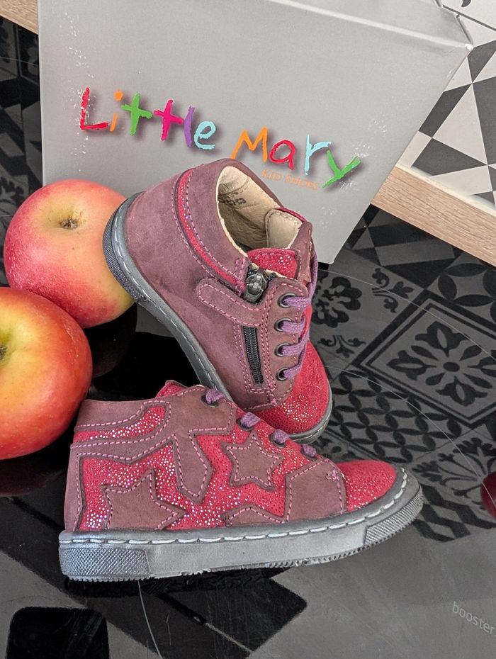 Bottines fille en cuir tout doux et souple. Taille 20. Neuf . Little Mary