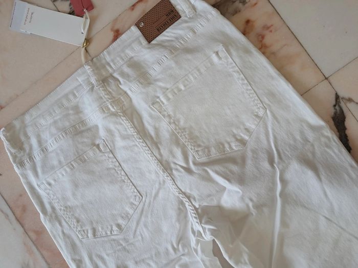 Md'M jean été blanc T.46 taille haute neuf - photo numéro 12