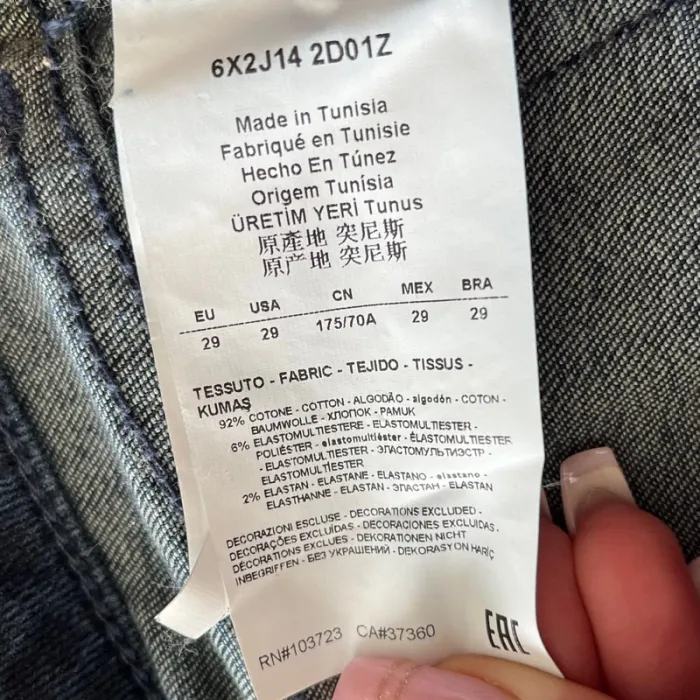 Jean/pantalon bleu évasé/flare/bootcut Emporio Armani, femme, taille W 29 (38 taille française) - photo numéro 8