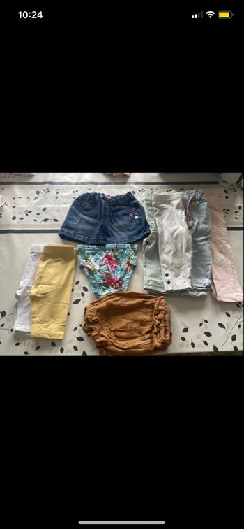 Lot 14 vêtements été fille 12 mois