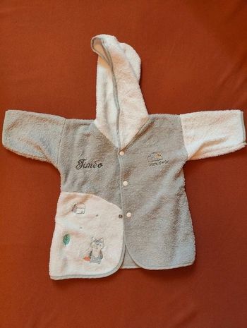 Peignoir gravé Timéo 6 mois