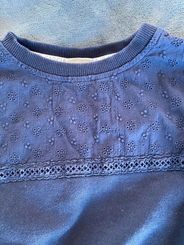 Sweat-shirt bleu marine broderie Garcia 6/7ans - photo numéro 2