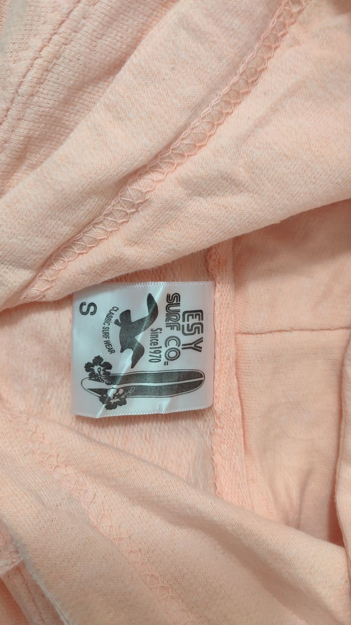 Vêtement Femme Sweatshirts Sweats pull à capuche Esy surf co rose clair taille S #Retrostreet - photo numéro 4