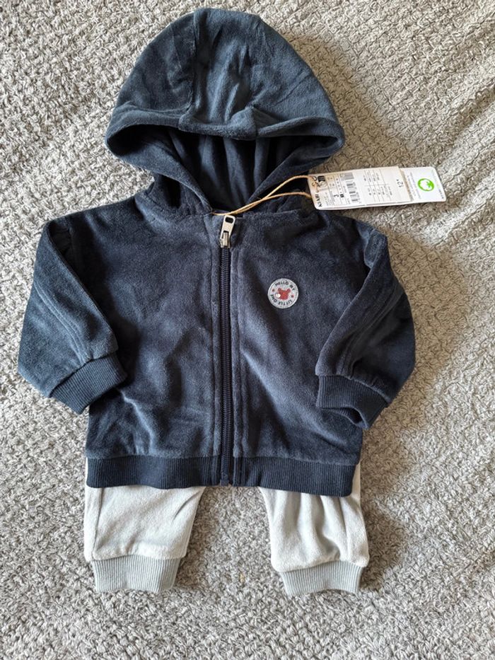 Ensemble sweat zippé + pantalon (3 mois)