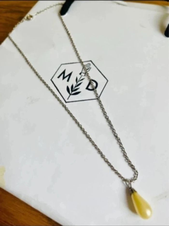 Sublime collier goutte nacré - photo numéro 2