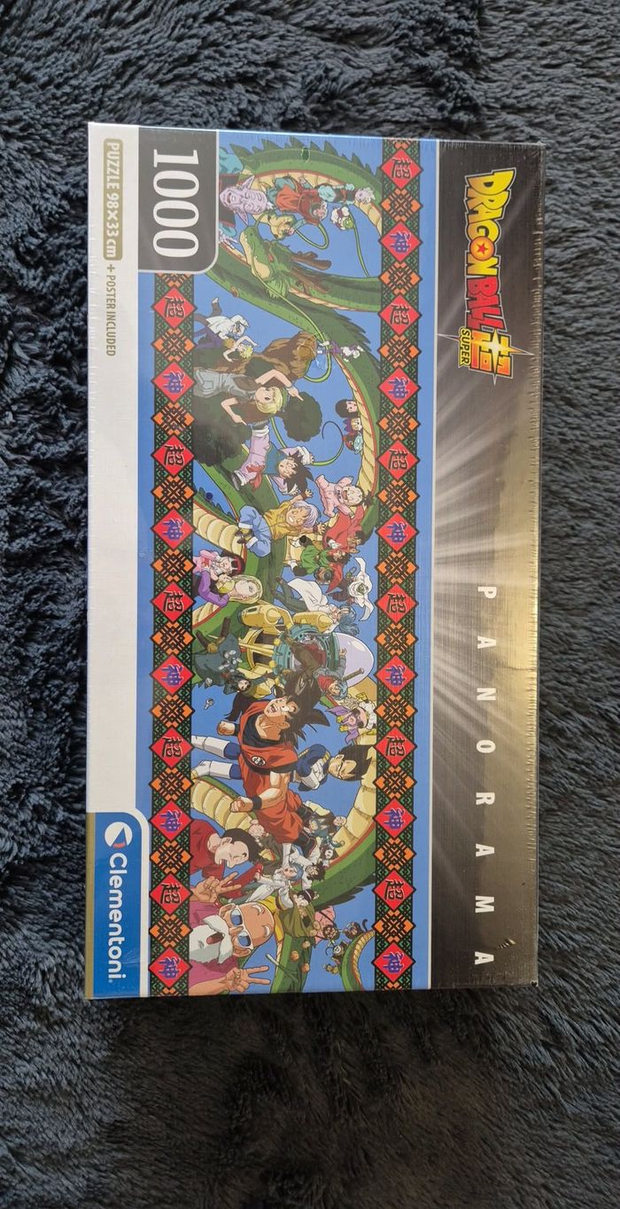 Clementoni - Puzzle Panorama Dragon Ball 1000 Pièces, Compact Box