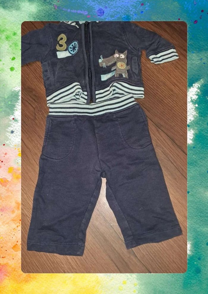 Ensemble veste et pantalon 6 mois DPAM - photo numéro 3